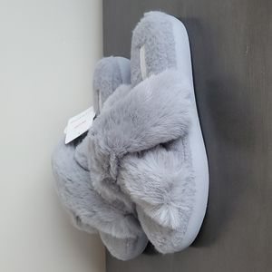 Grey soft slippers